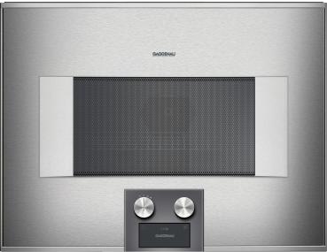 Gaggenau BM455110 -  Serie 400, Mikrowellen-Backofen, Türanschlag: links, Edelstahl-hinterlegte Vollglastür, 60 x 45 cm, 5 Jahre Garantie!